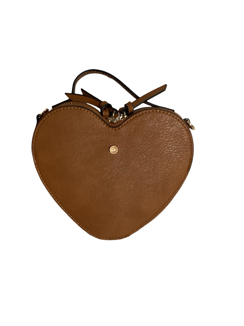 LC Lauren Conrad Brown Heart Shaped Crossbody Bag EUC